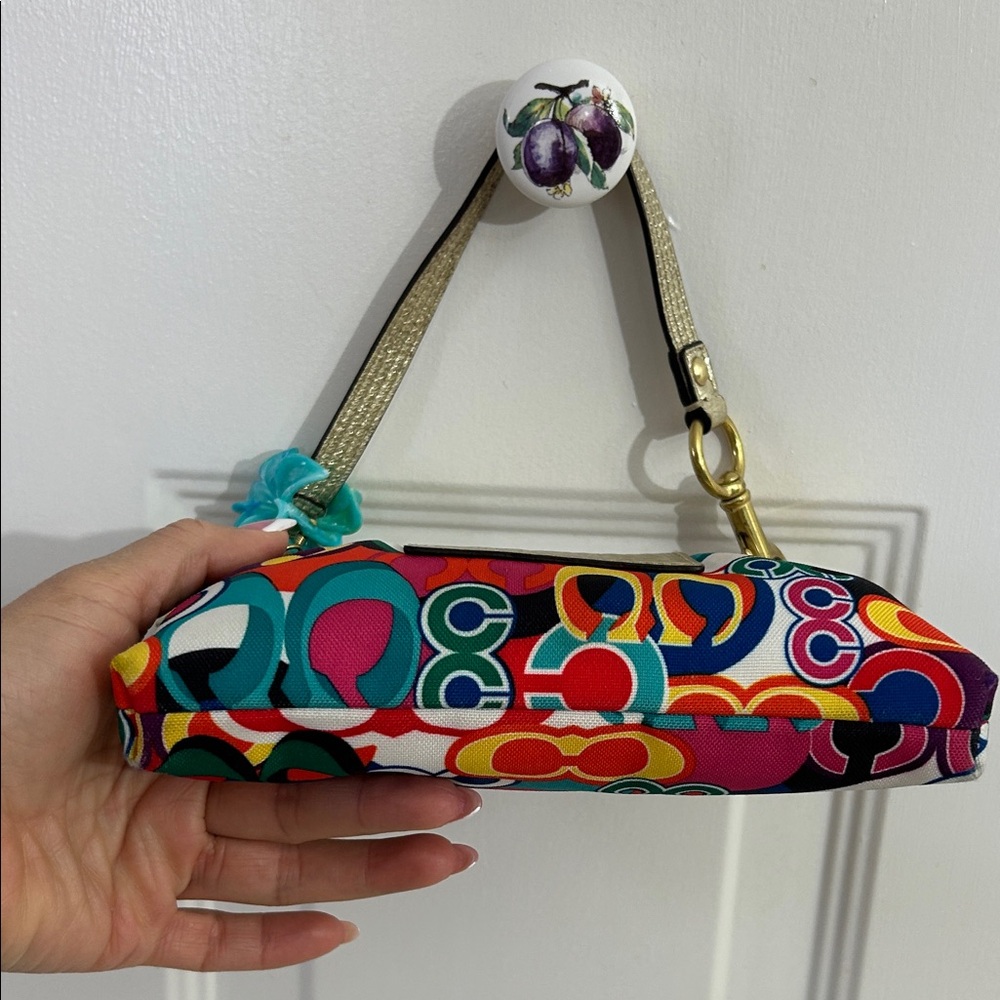 Coach Multicolor Patterned Small Shoulder Bag Wit… - image 5